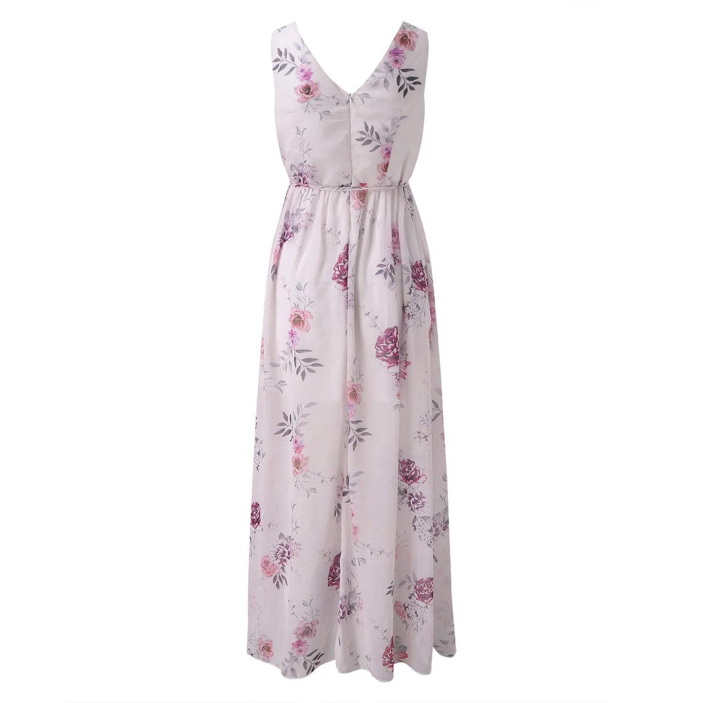 Image of Alison | Women's V-Neck Floral Wrap Maxi Dress