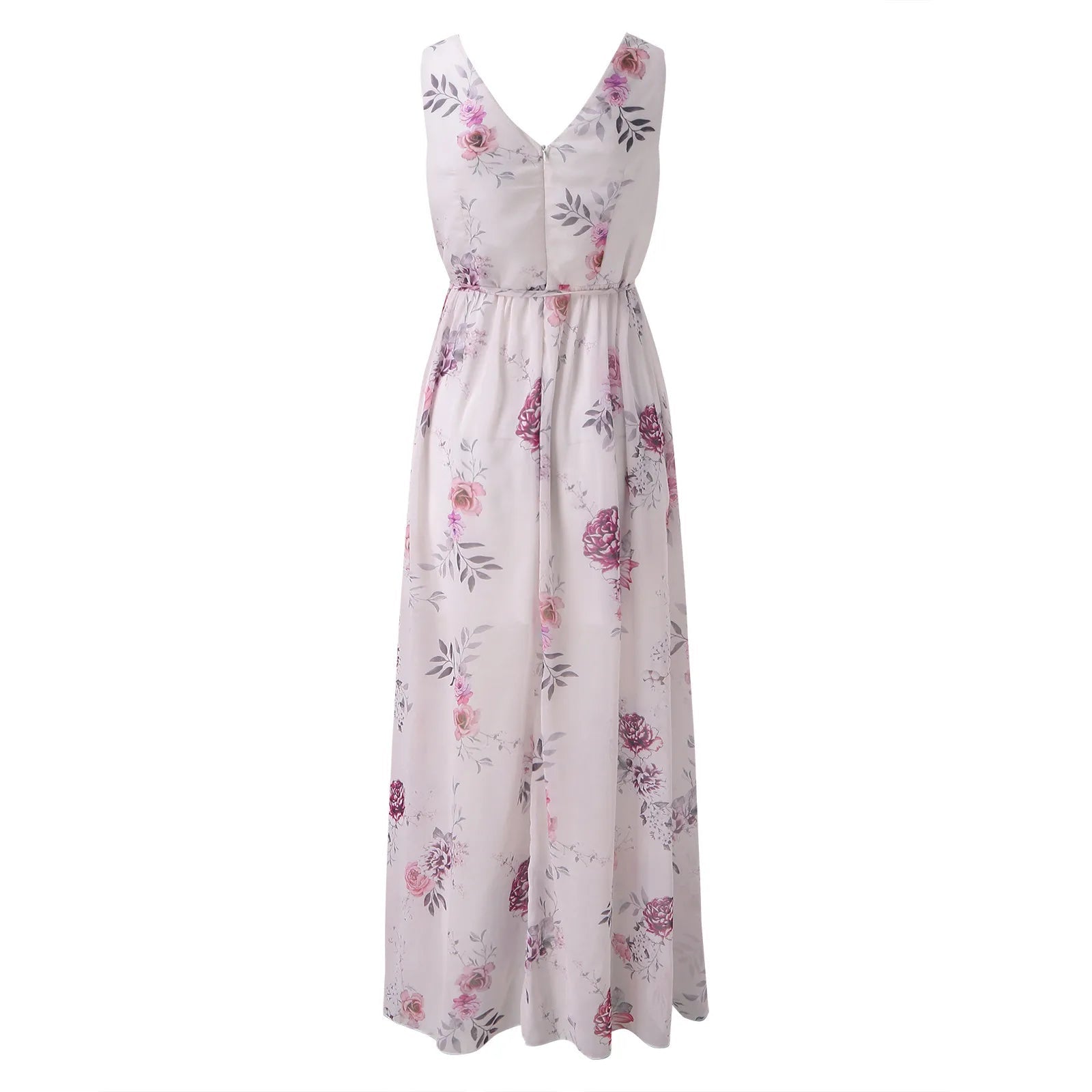 Image of Alison | Women's V-Neck Floral Wrap Maxi Dress