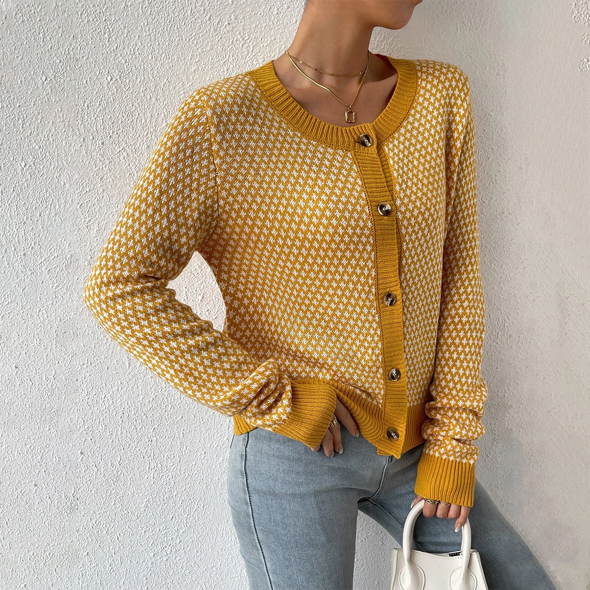Image of Amanda | Women's Button-Front Long Sleeve Cardigan
