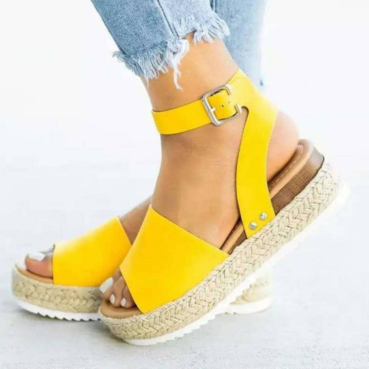 Image of Amanda | Women's Platform Ankle Strap Sandals