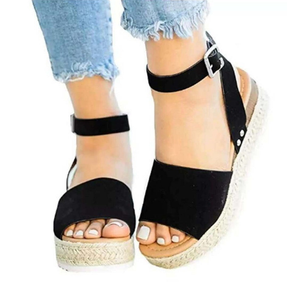 Image of Amanda | Women's Platform Ankle Strap Sandals