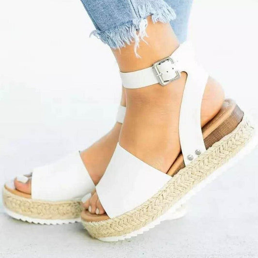 Image of Amanda | Women's Platform Ankle Strap Sandals