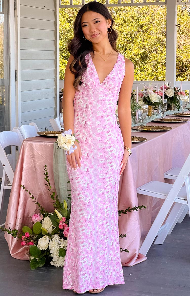 Image of Amanda | Women's V-Neck Floral Maxi Dress