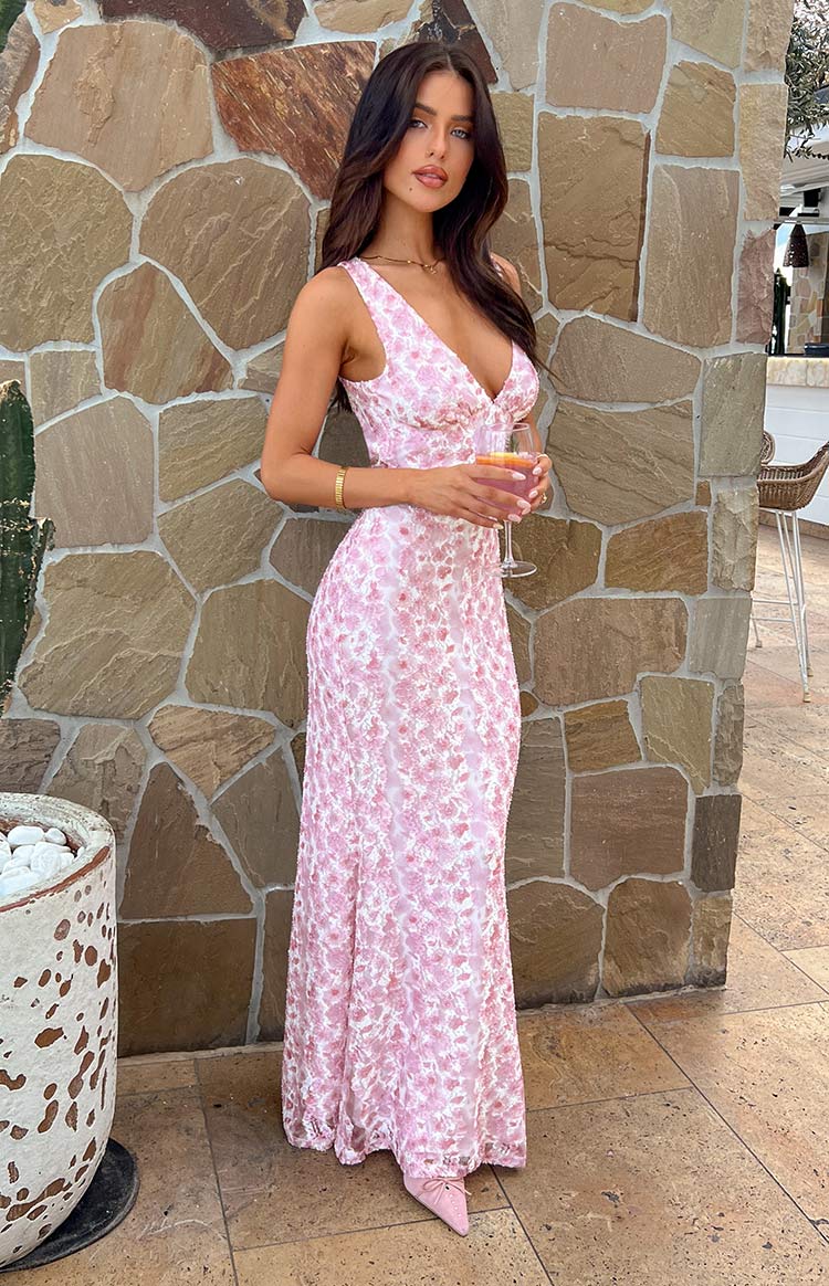 Image of Amanda | Women's V-Neck Floral Maxi Dress