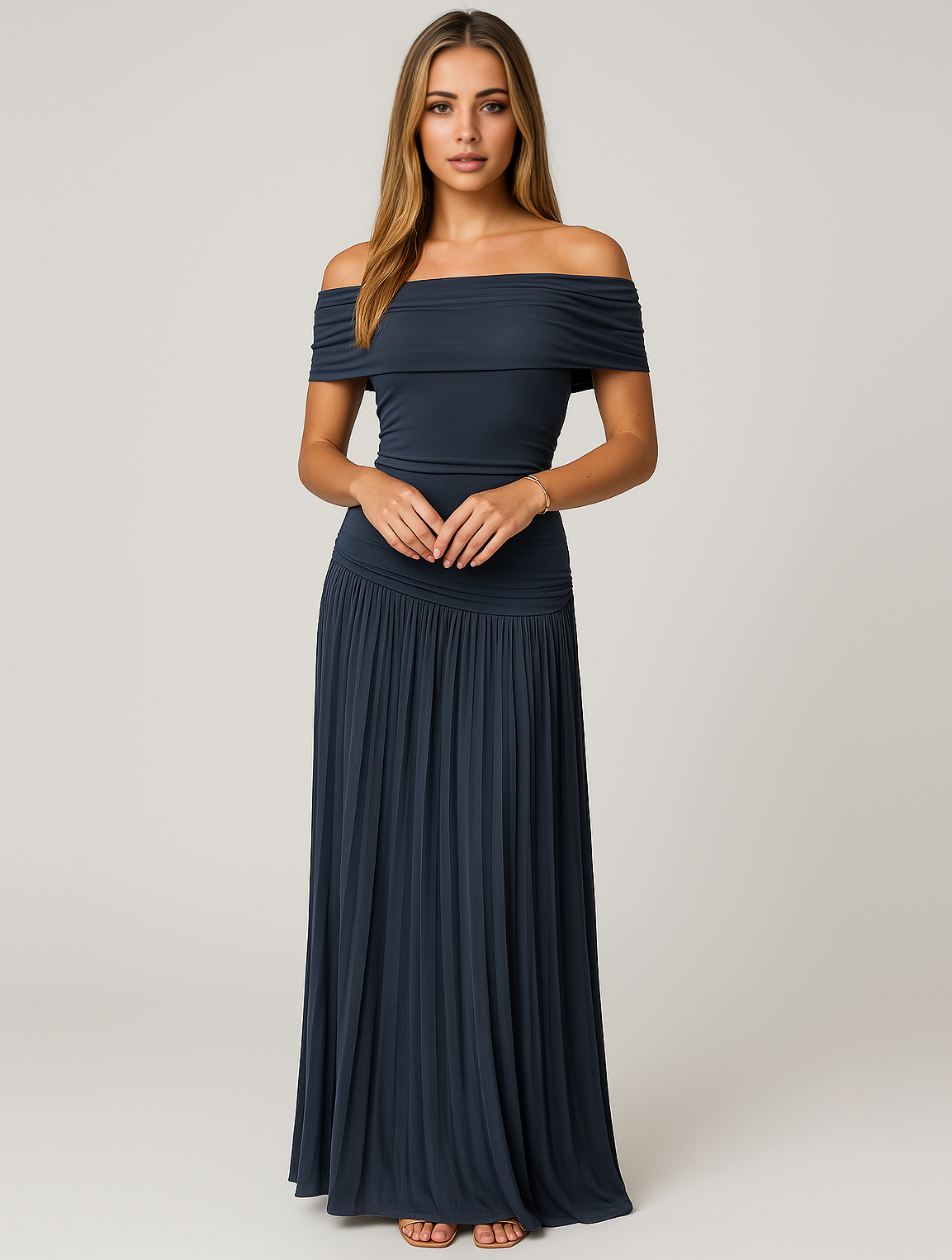 Image of Amy | Women's Off-Shoulder Maxi Dress
