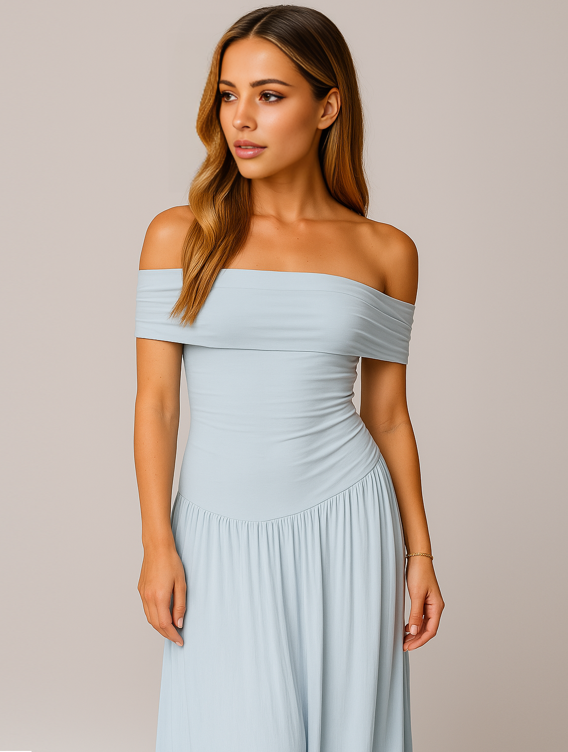 Image of Amy | Women's Off-Shoulder Maxi Dress