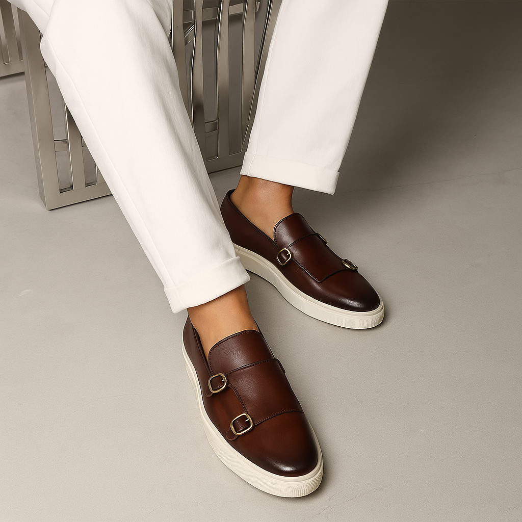 Image of Andrew | Men's Double Monk Strap Slip-On Sneakers