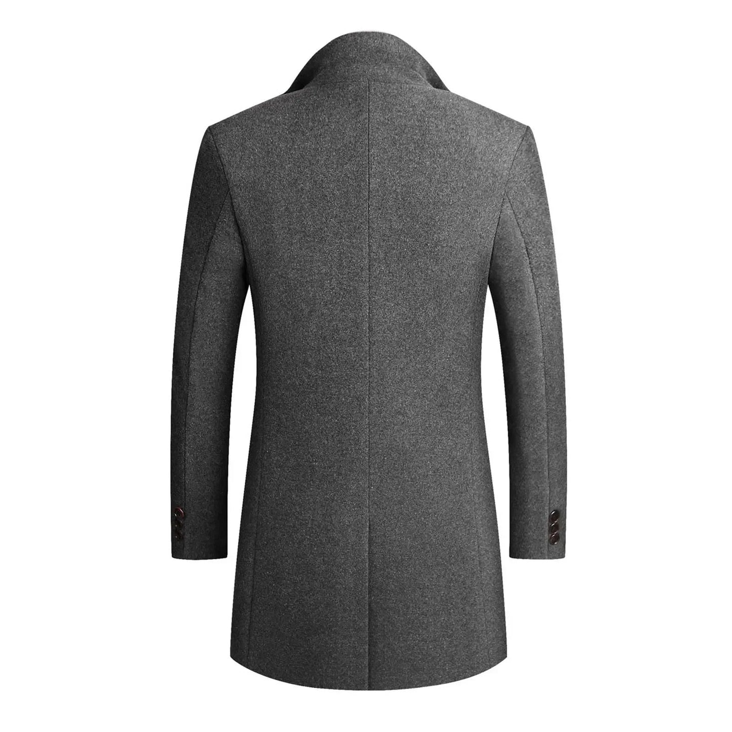 Image of Andrew | Men's Notched Lapel Mid-Length Overcoat