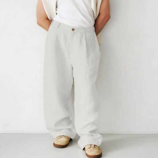 Image of Andy | Men's High-Waisted Pleated Trousers