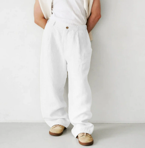 Image of Andy | Men's High-Waisted Pleated Trousers