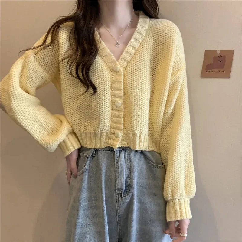 Anne | Women's V-Neck Fitted Cardigan - Image 3