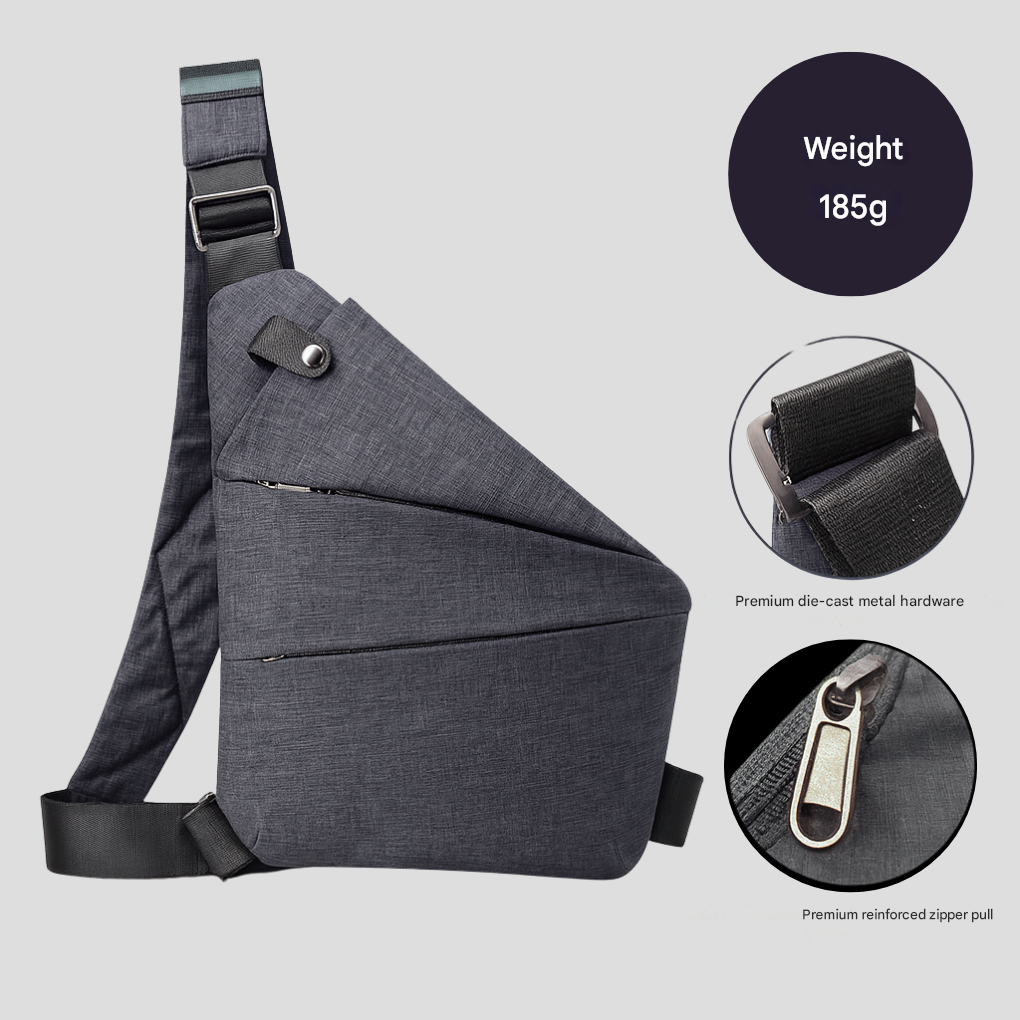 Anti-Theft Sling Bag with Hidden Zip