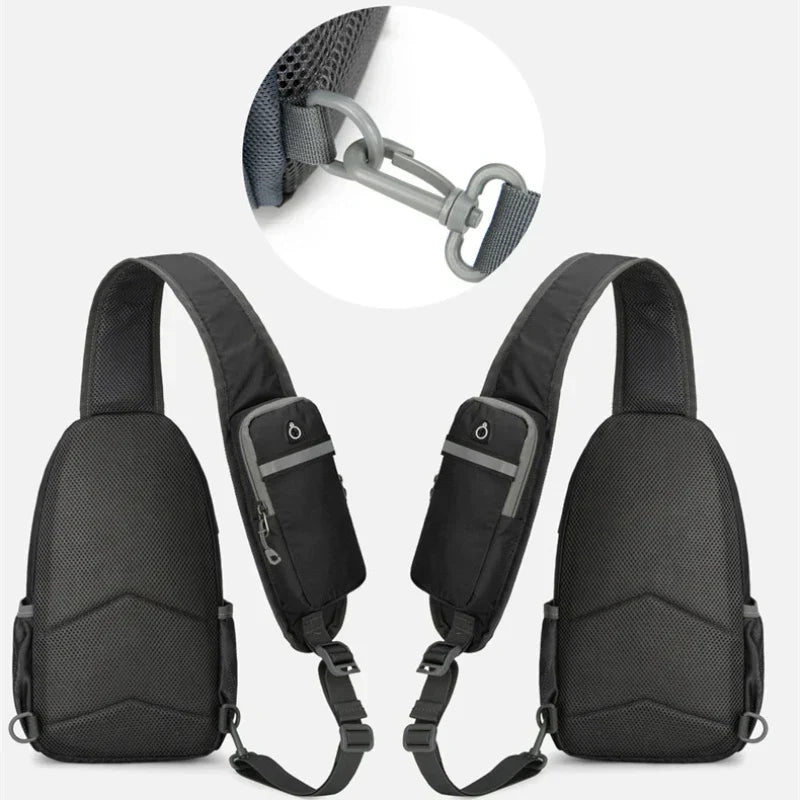 Anti-Theft Waterproof Multi-Pocket Shoulder Backpack – Lightweight Crossbody Travel Bag