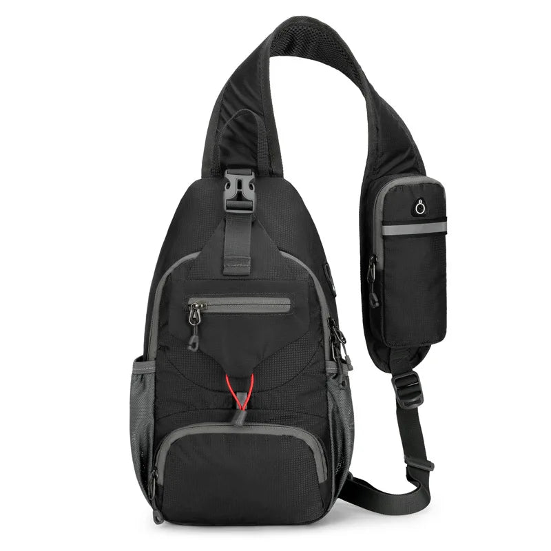 Anti-Theft Waterproof Multi-Pocket Shoulder Backpack – Lightweight Crossbody Travel Bag