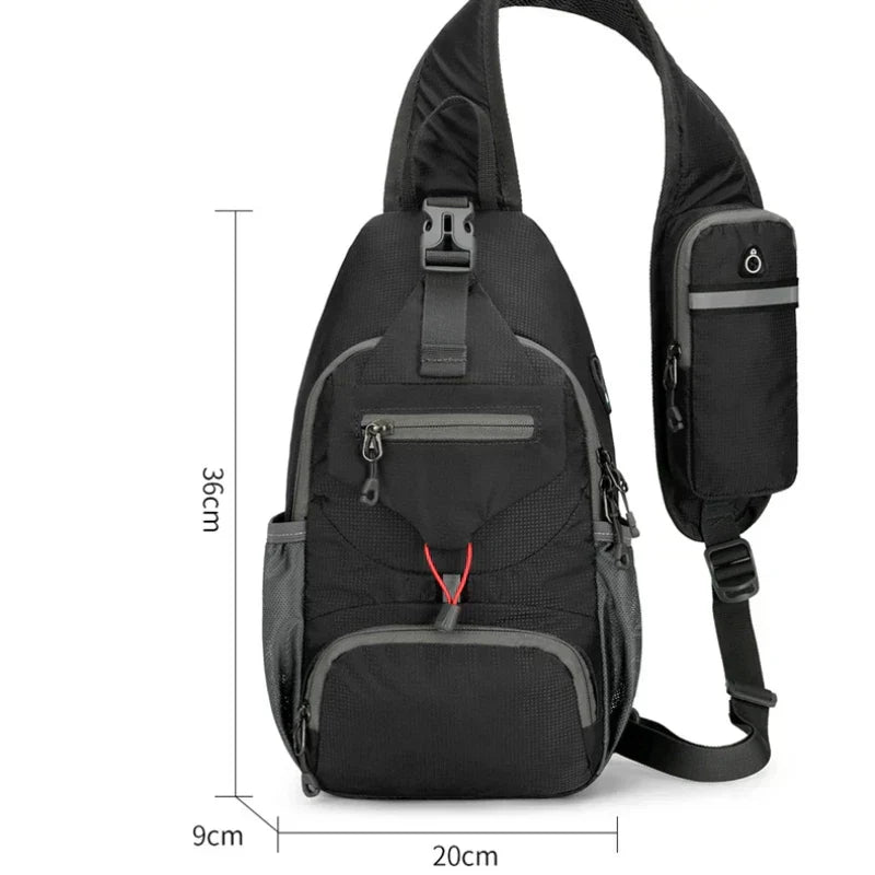 Anti-Theft Waterproof Multi-Pocket Shoulder Backpack – Lightweight Crossbody Travel Bag