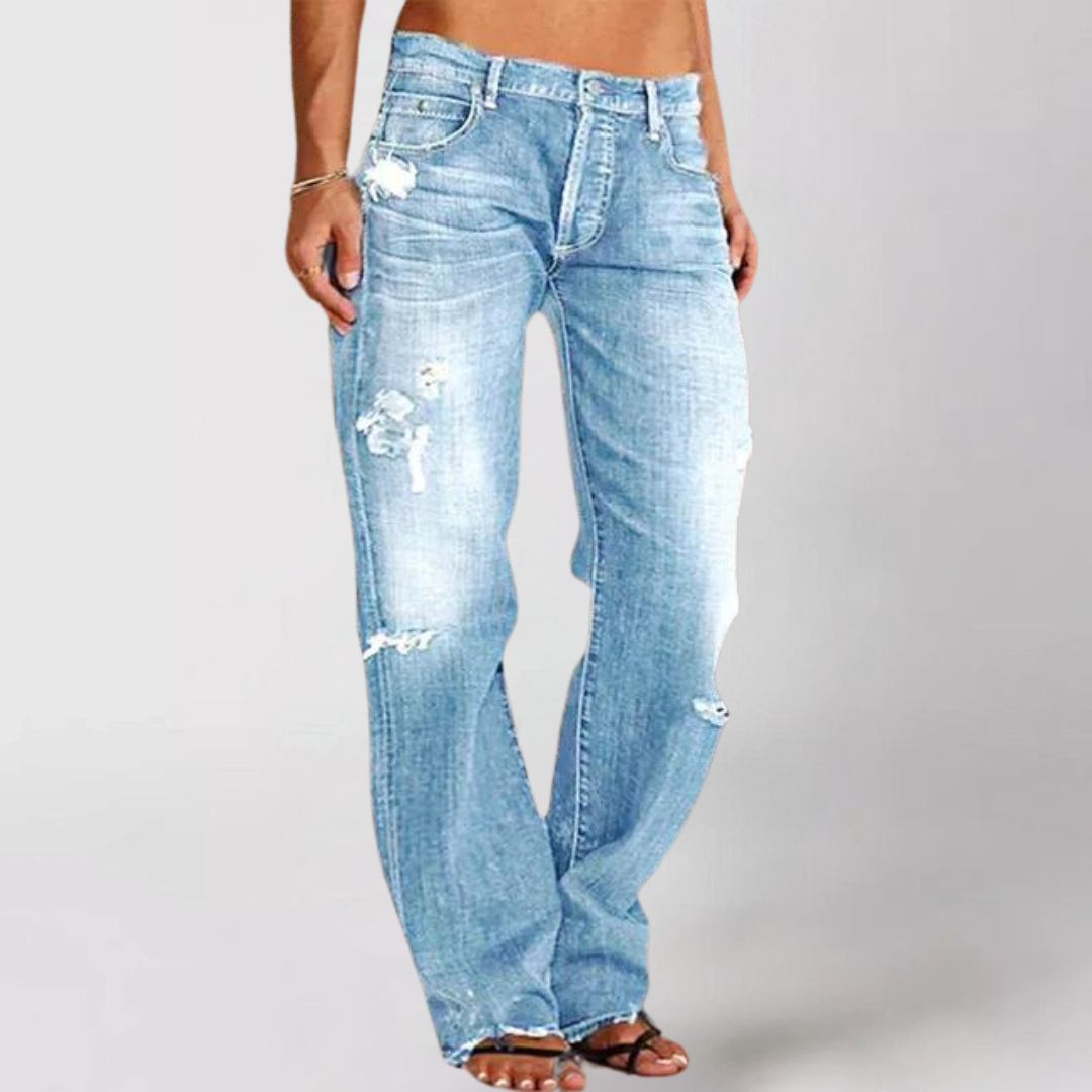 Image of April | Women's Bootcut Distressed Jeans