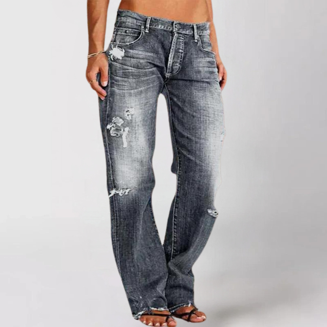 Image of April | Women's Bootcut Distressed Jeans