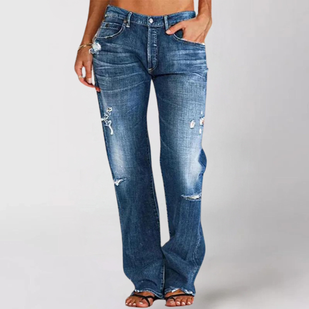 Image of April | Women's Bootcut Distressed Jeans