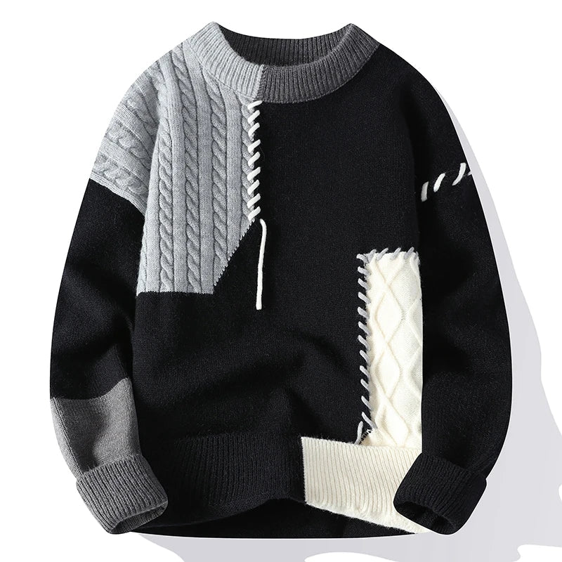 Image of Archie | Men's Color Block Knit Sweater