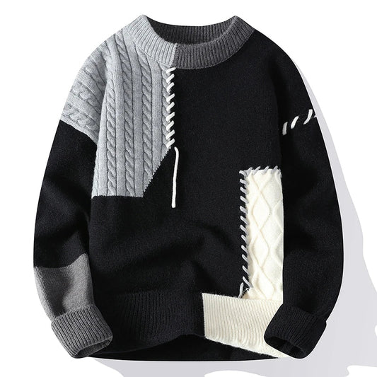 Image of Archie | Men's Color Block Knit Sweater
