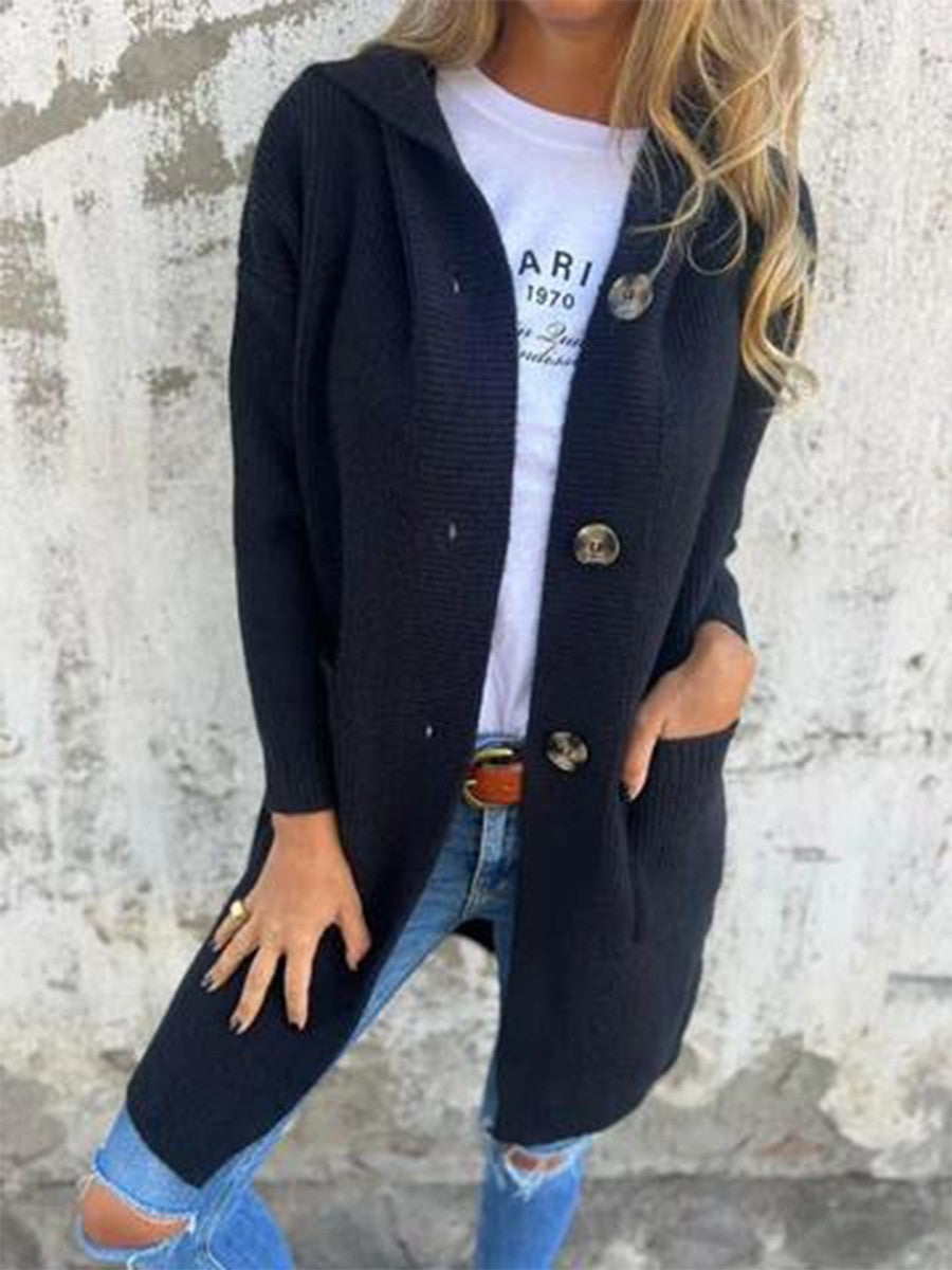 Image of Ava | Women's Long Hooded Cardigan