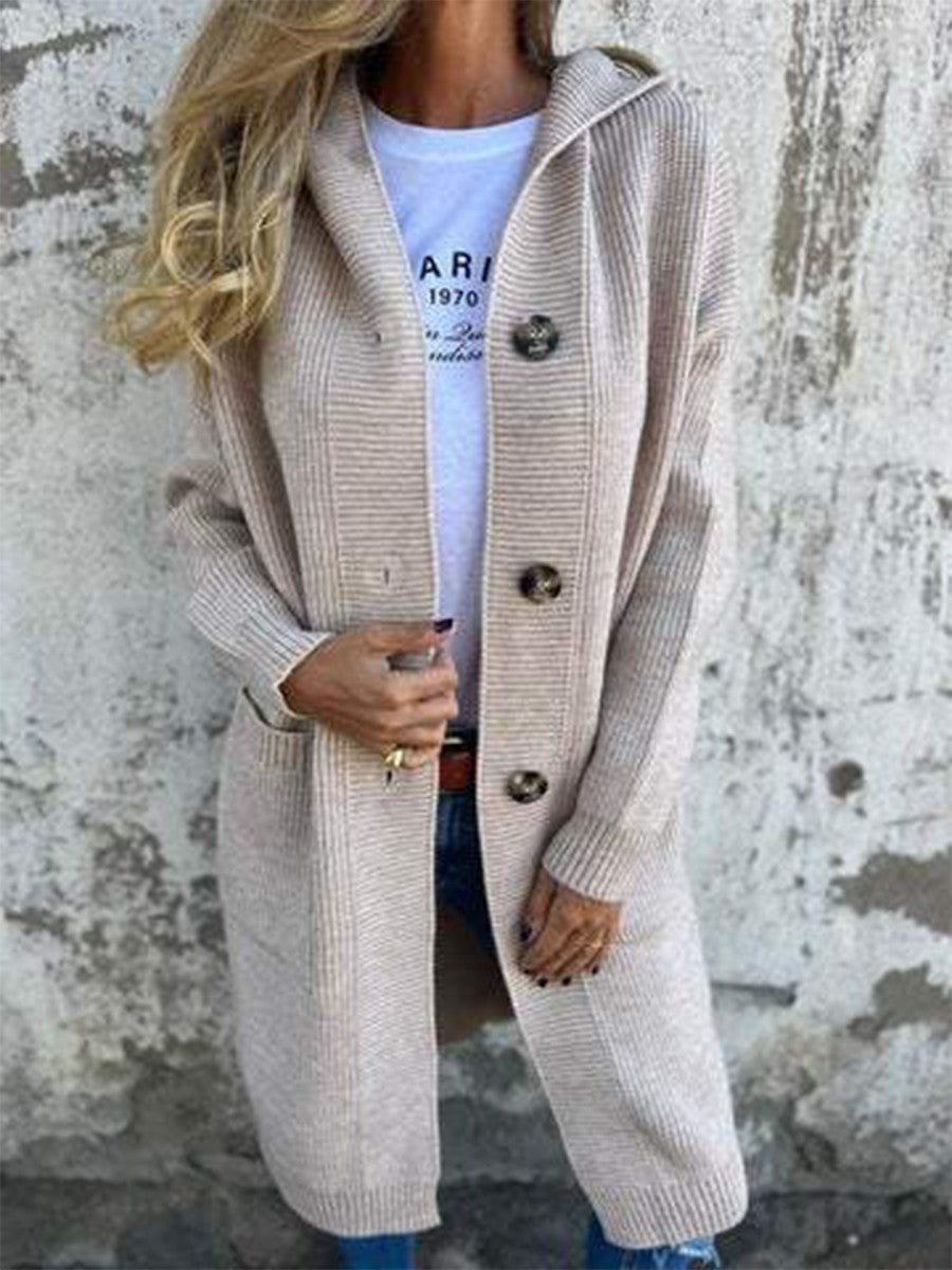 Image of Ava | Women's Long Hooded Cardigan