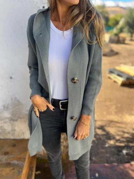Image of Ava | Women's Long Hooded Cardigan
