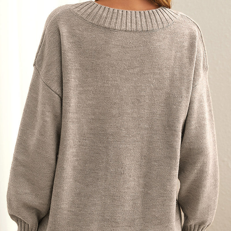 Image of Ava | Women's Relaxed Fit V-Neck Sweater