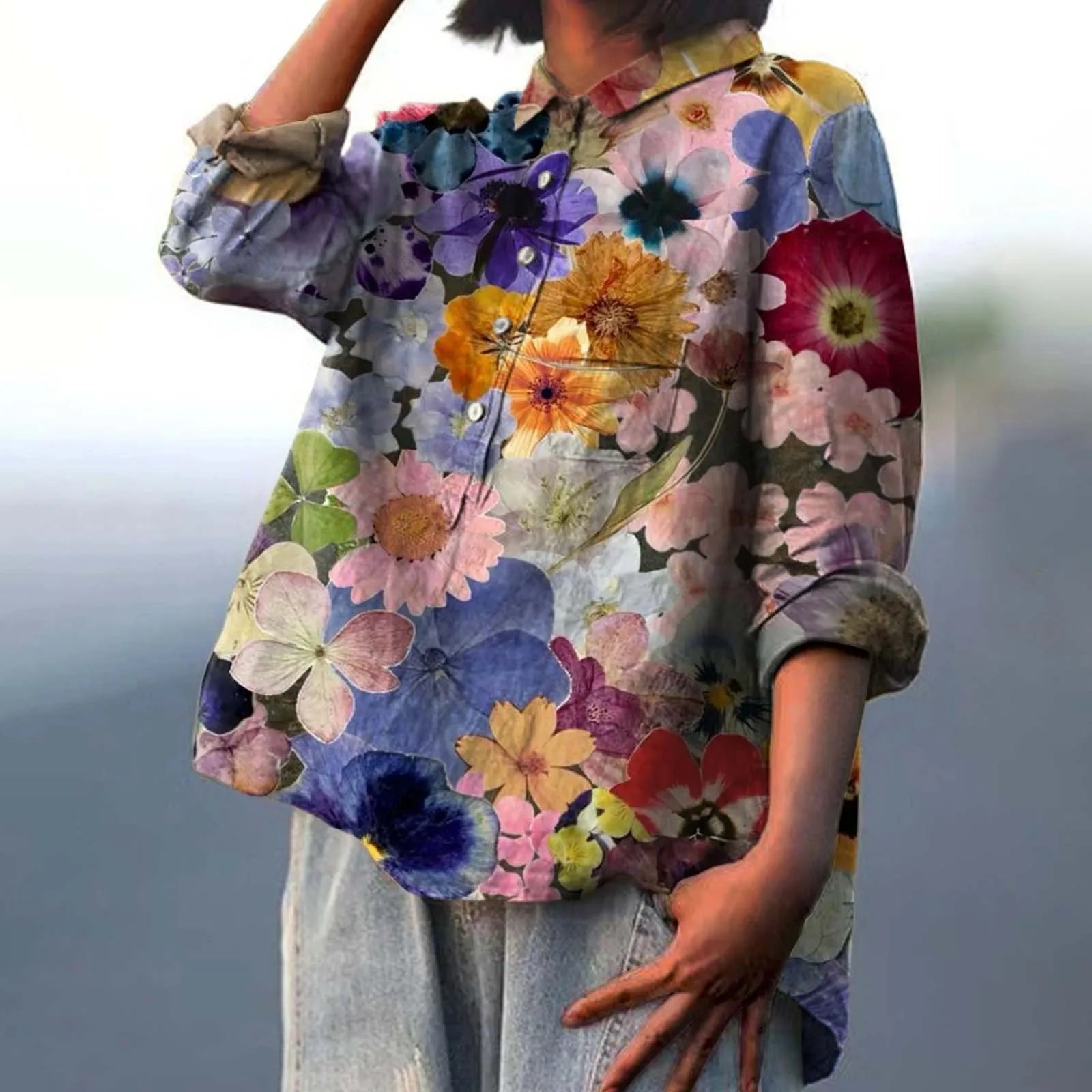 Image of Bailey | Women's Oversized Button-Down Shirt