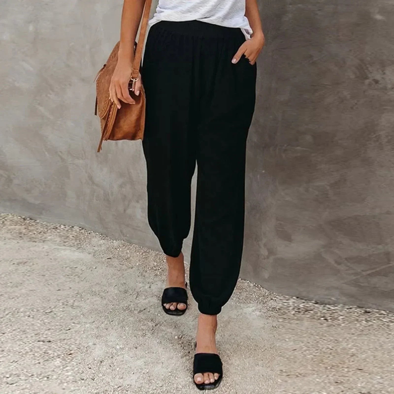 Image of Barbara | Women's Elastic Waist Jogger Pants