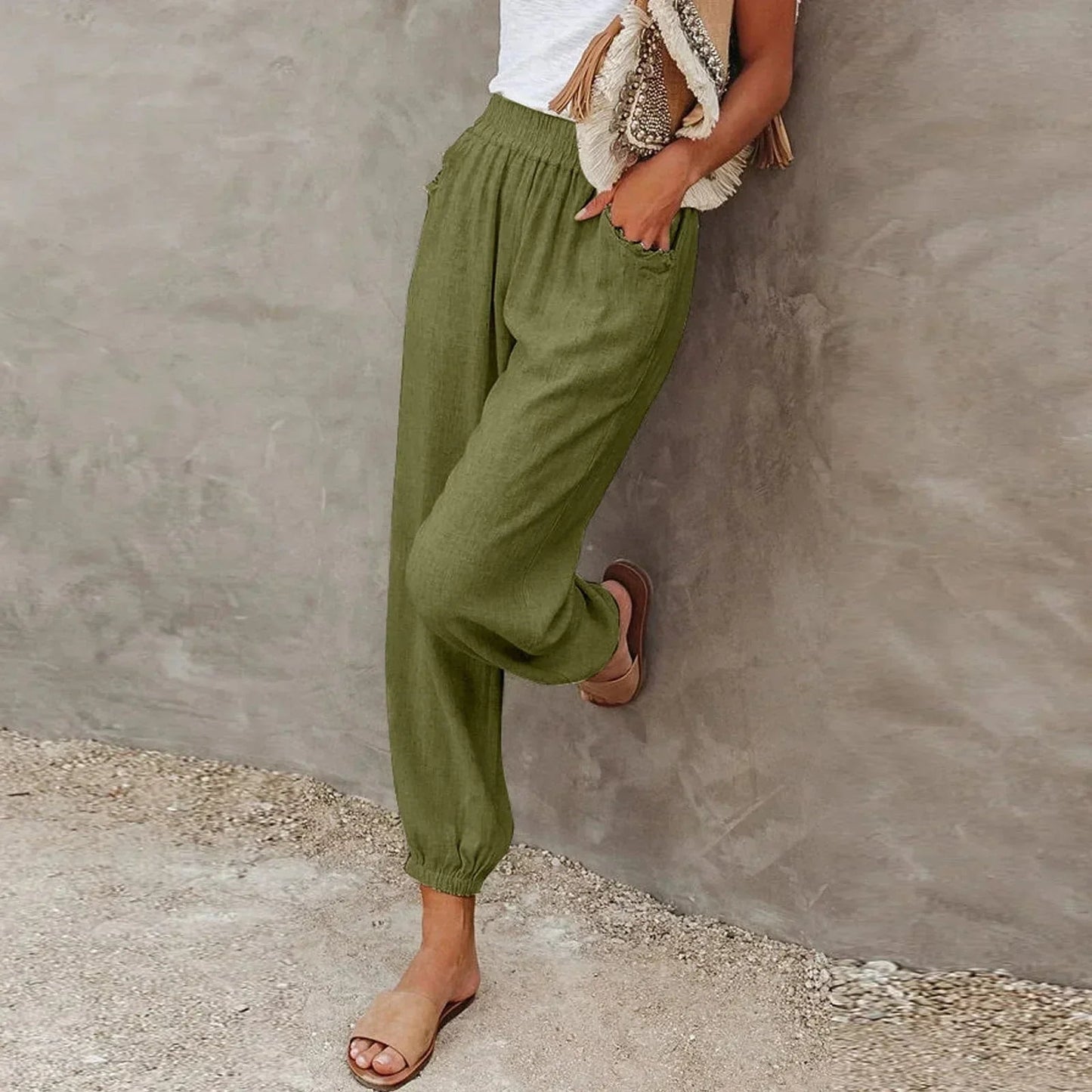 Image of Barbara | Women's Elastic Waist Jogger Pants