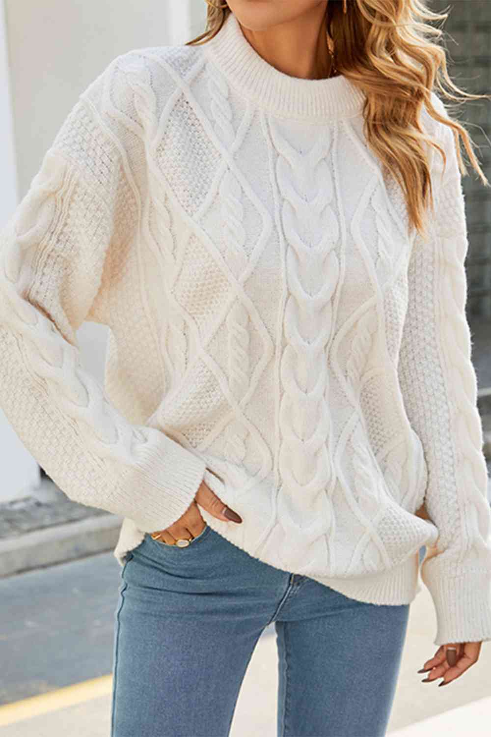 Image of Barbara | Women's Oversized Cable Knit Sweater