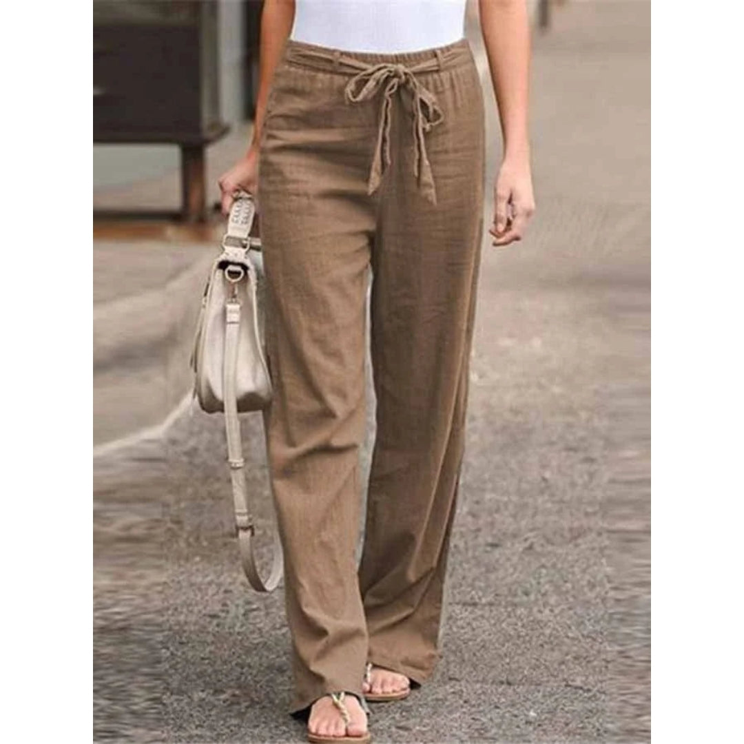 Image of Barbara | Women's Wide Leg High Waisted Pants