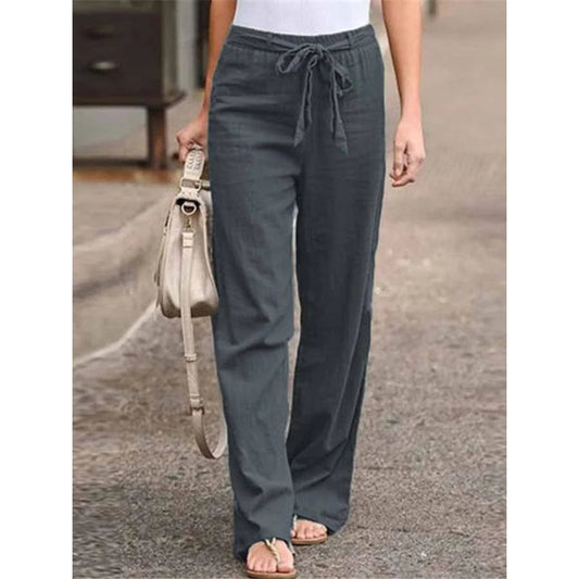 Image of Barbara | Women's Wide Leg High Waisted Pants