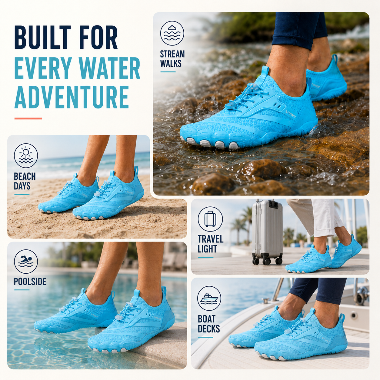 Barefoot Water Shoes | Quick-Dry Non-Slip Beach Shoes
