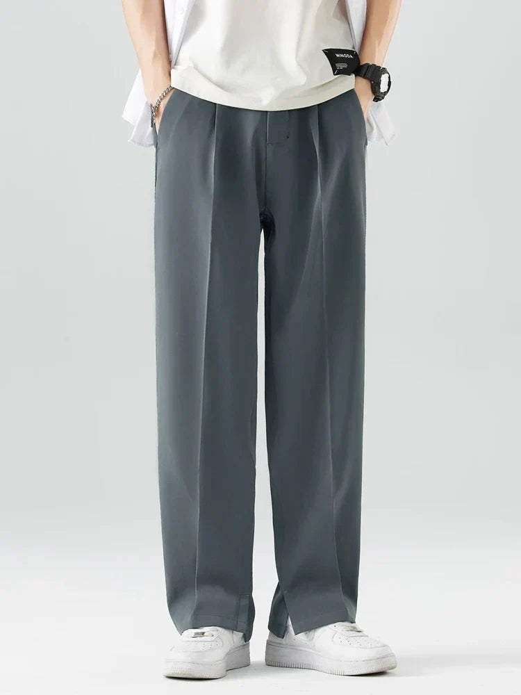 Image of Barry | Men's High-Waisted Pleated Wide Leg Pants