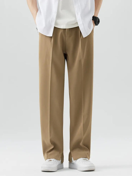 Image of Barry | Men's High-Waisted Pleated Wide Leg Pants