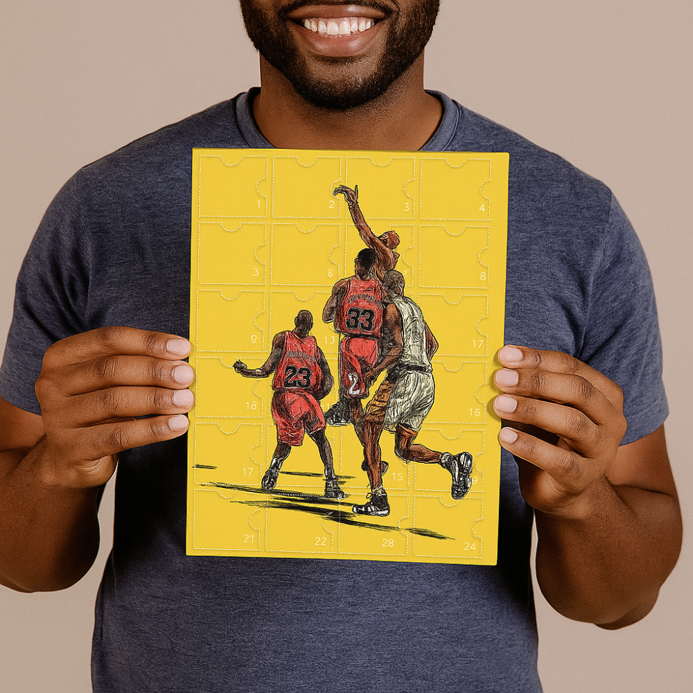 Basketball Mini Figures Advent Calendar Gift Box Set — 24 Doors, 30 cm Long