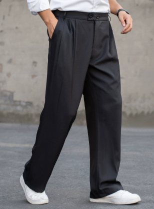 Image of Beau | Men's Pleated Wide Leg Dress Pants