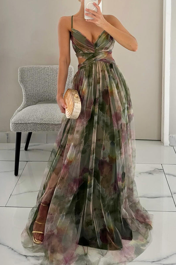 Image of Bernice | Women's Spaghetti Strap Maxi Dress