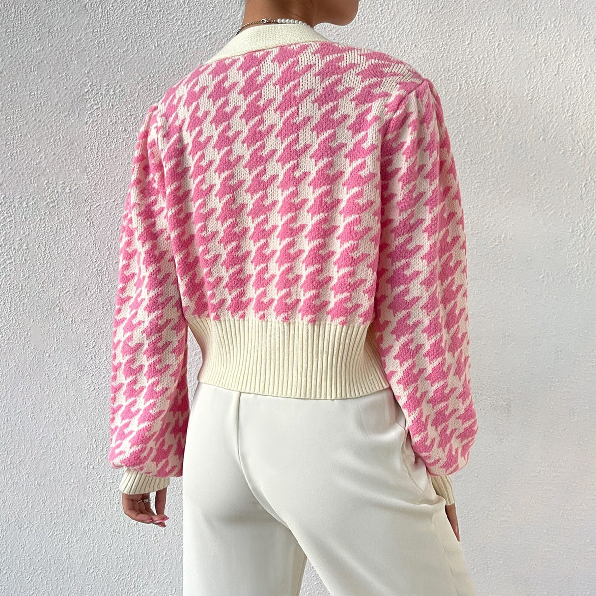 Image of Betty | Women's Cropped V-Neck Cardigan
