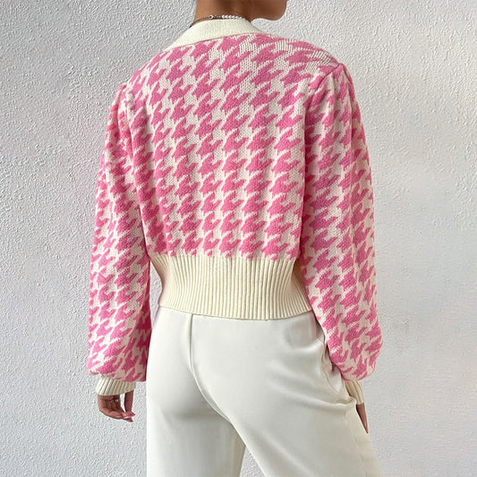 Image of Betty | Women's Cropped V-Neck Cardigan
