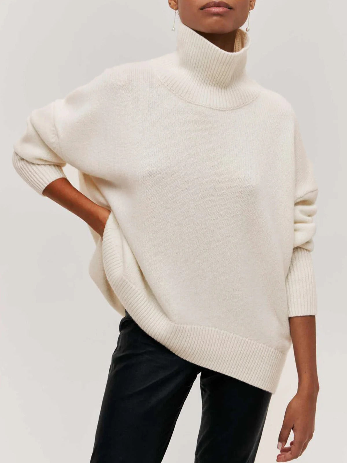 Image of Betty | Women's Oversized Turtleneck Sweater