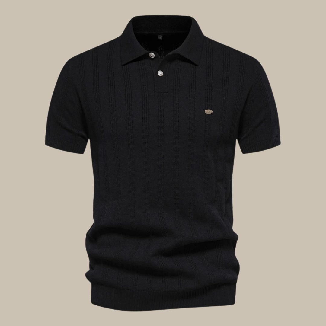 Image of Billy | Men's Vertical Stripe Classic Fit Polo Shirt