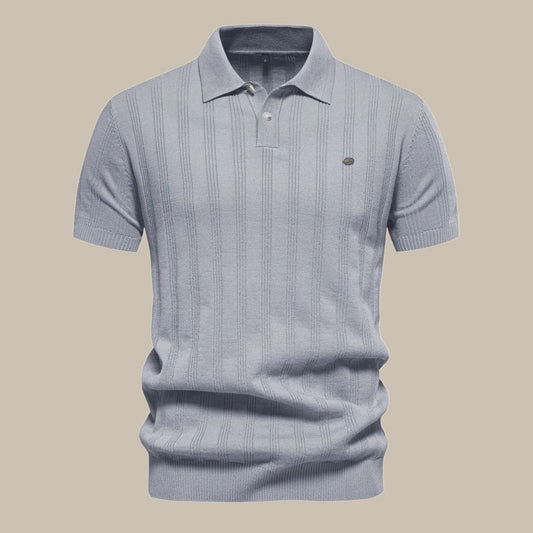 Image of Billy | Men's Vertical Stripe Classic Fit Polo Shirt