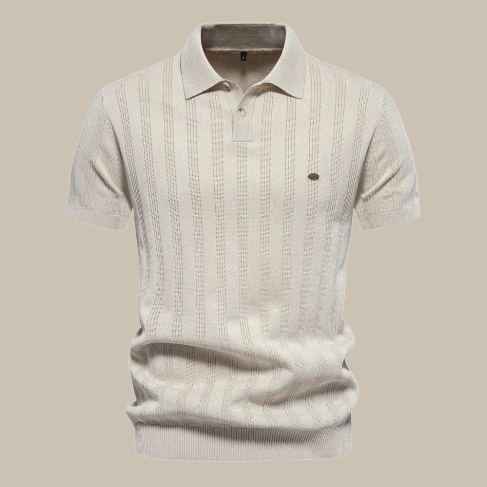 Image of Billy | Men's Vertical Stripe Classic Fit Polo Shirt