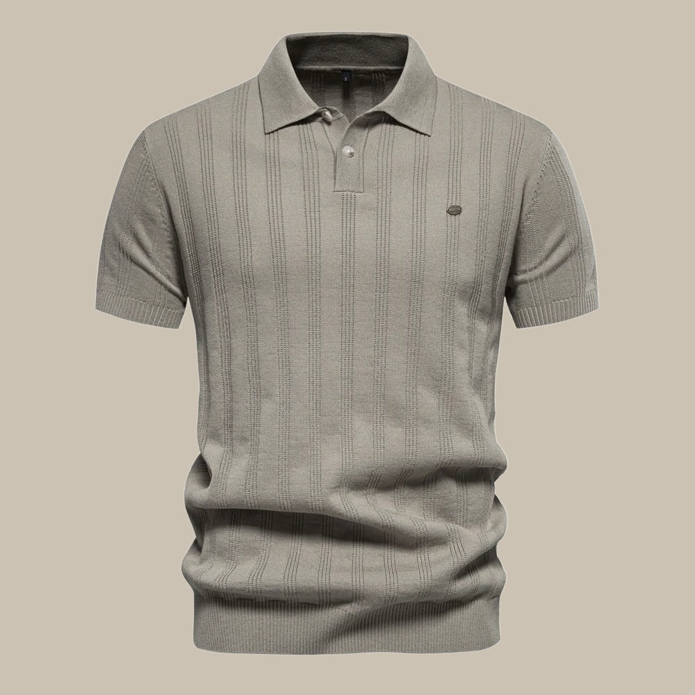 Image of Billy | Men's Vertical Stripe Classic Fit Polo Shirt