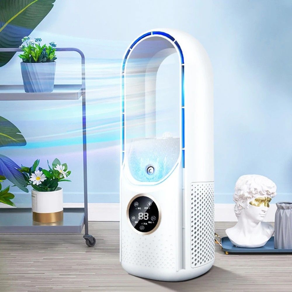 Bladeless Personal Air Cooler - LED Display - Compact Desktop - Quiet Operation