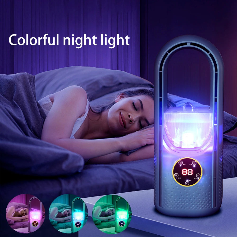Bladeless Personal Air Cooler - LED Display - Compact Desktop - Quiet Operation
