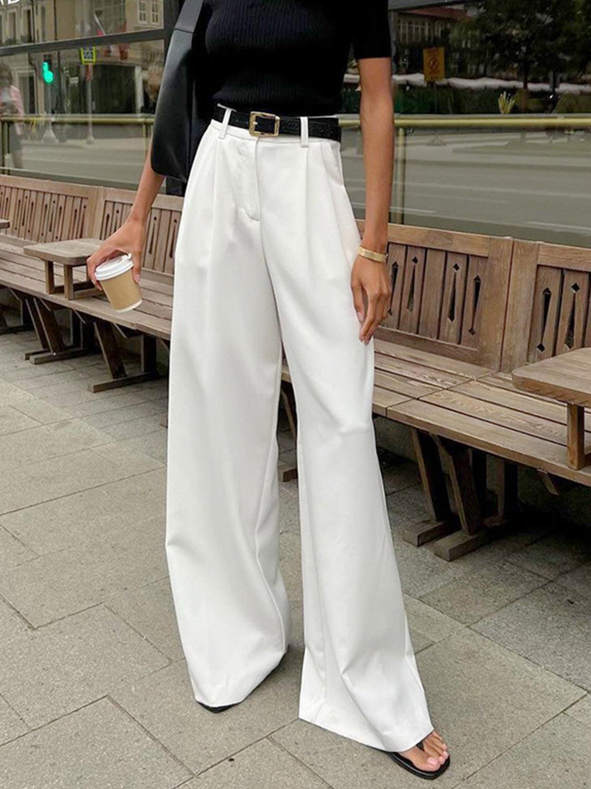 Image of Blair | Women's High-Waisted Pleated Wide Leg Pants
